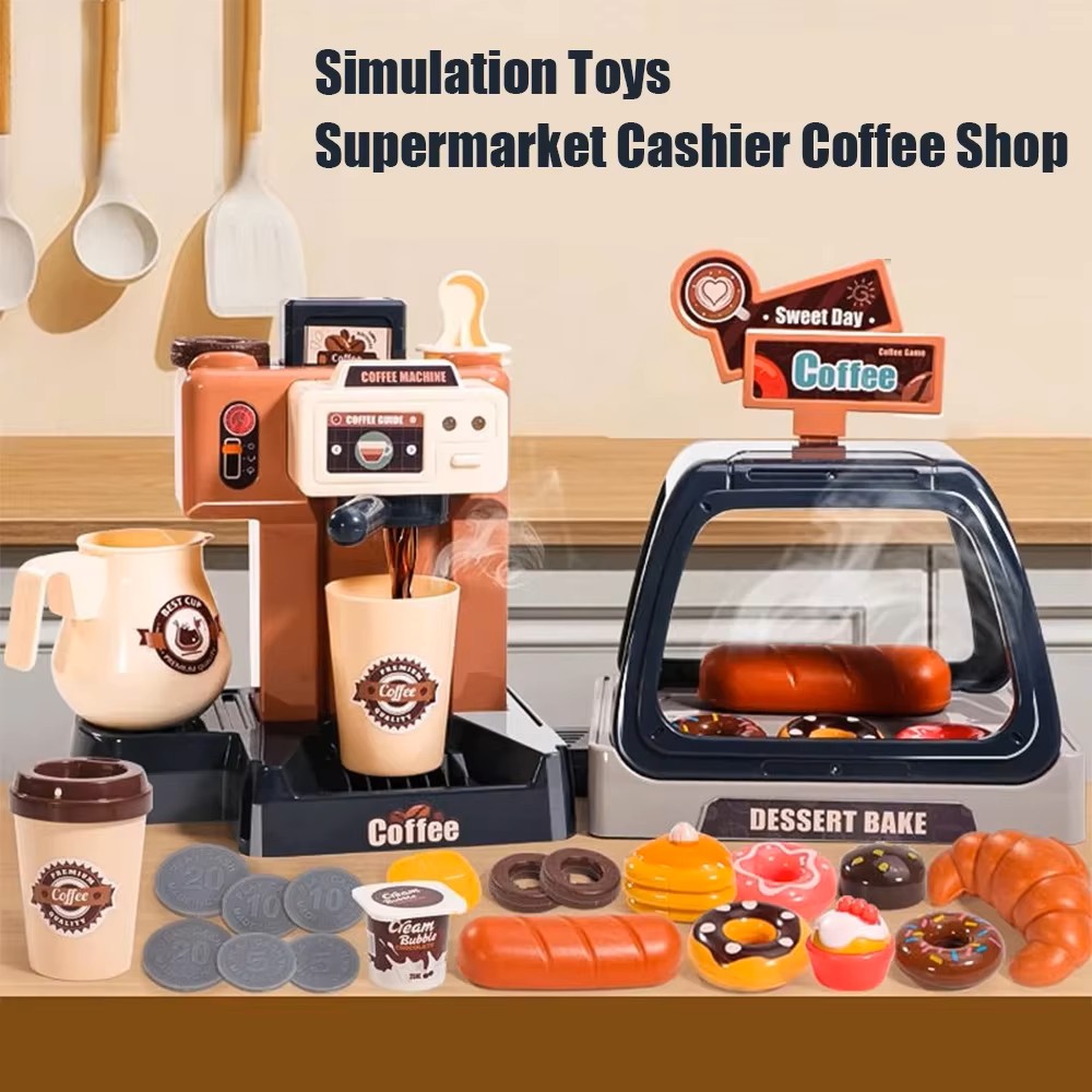 3 In 1 Coffee Machine Toy Set  - Toy Cash Register 评论和价格
