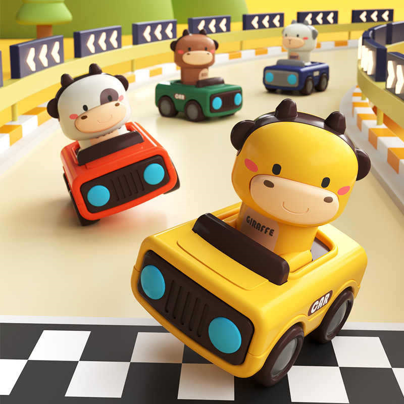 Animal Push and Go Car Toy, Du - Kids Toys 3 Year Old 评论和价格