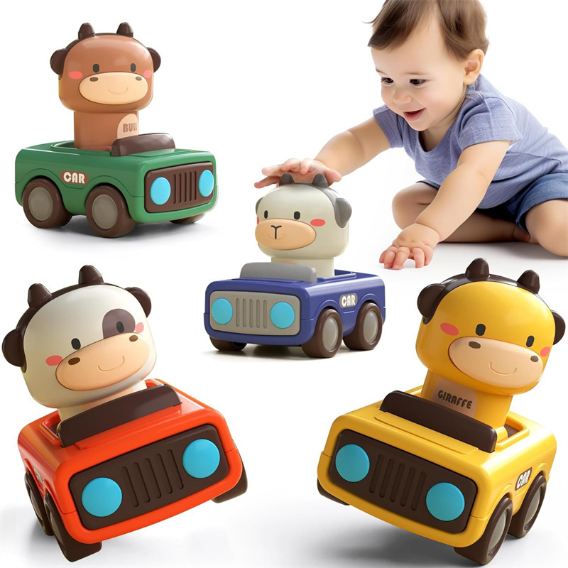 Animal Push and Go Car Toy, Du - Kids Toys 3 Year Old 评论和价格
