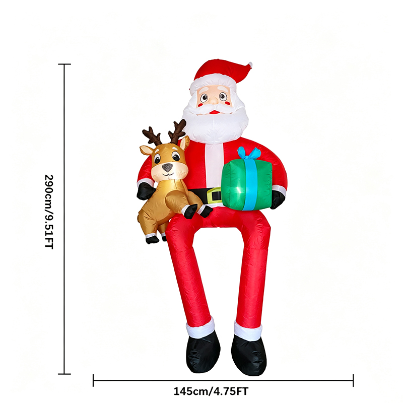 9.5ft Sitting Santa Claus Xmas - Kids Yard Toys 评论和价格
