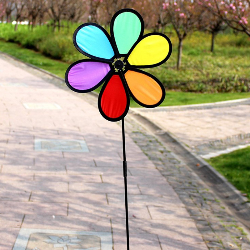 【M】1PC Colorful Windmill Wind  - Kids Yard Toys 评论和价格