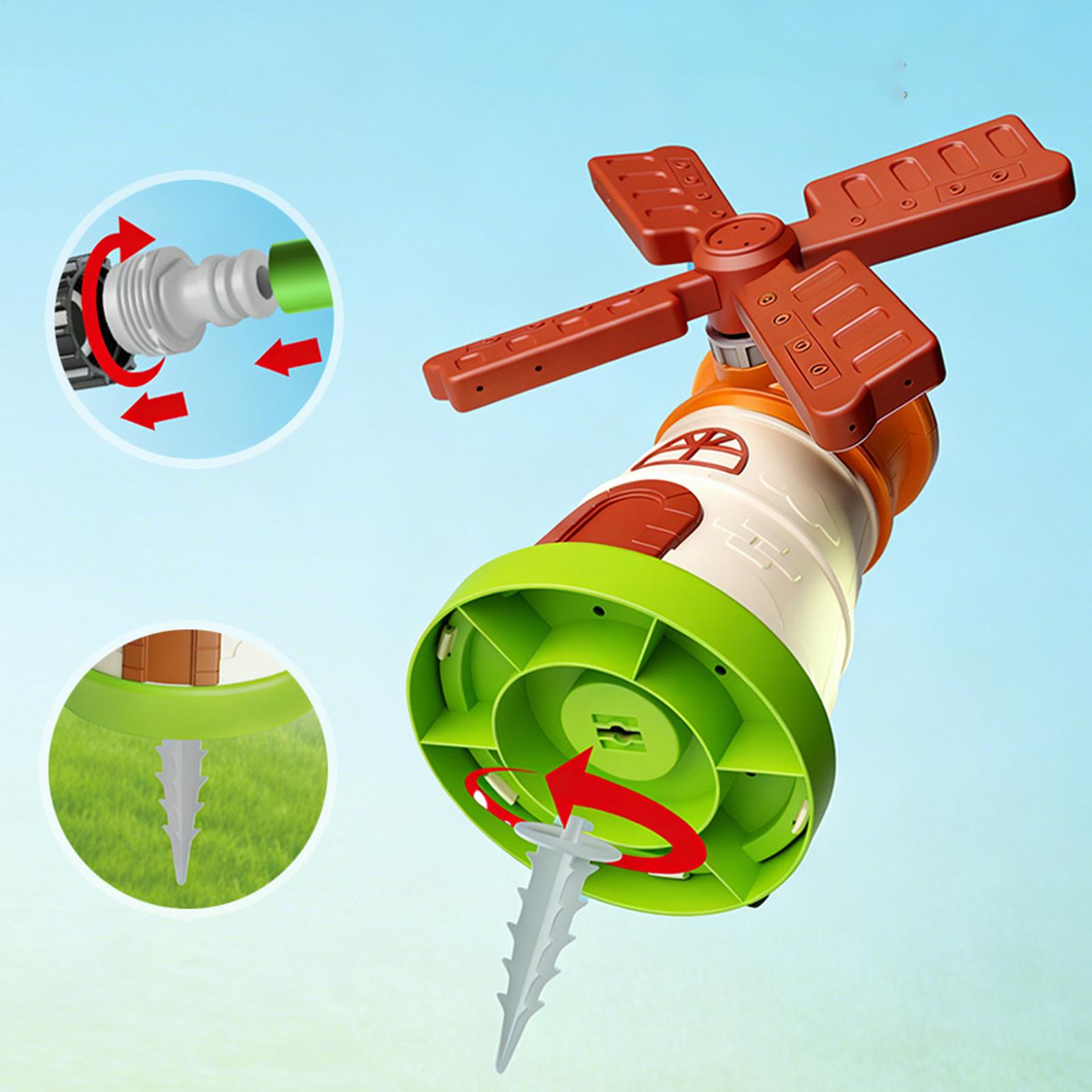 Kids Windmill Sprinkler Rotati - Kids Yard Toys 评论和价格